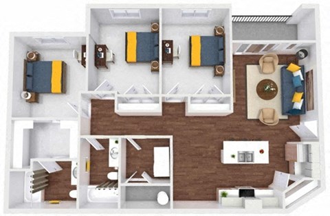a1 floor plan  1 bedroom  1193 sq ft